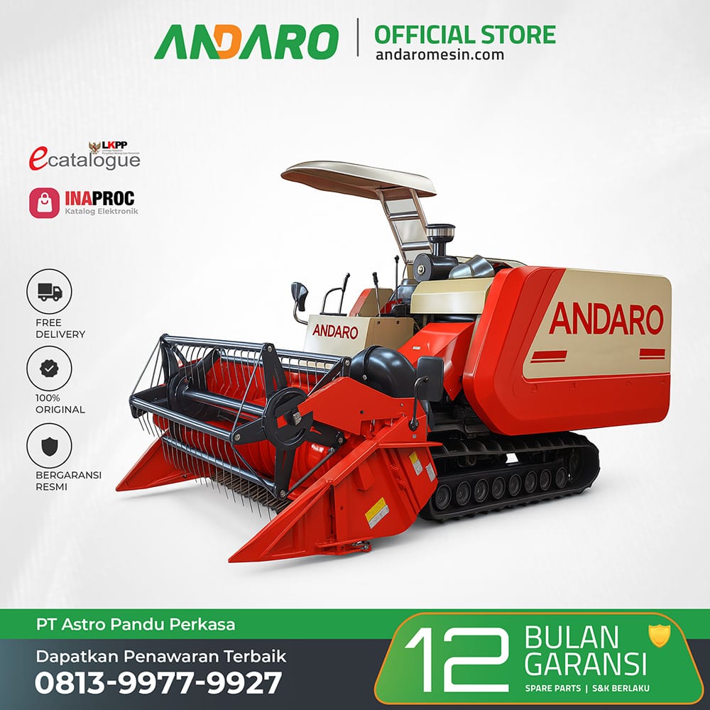 Mesin Pemanen Padi MPP-100HP | Combine Harvester 100 HP | Harga Terbaru ...